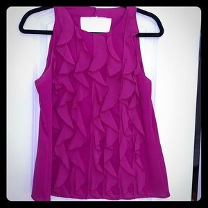 Hot Pink Ruffled Tank/Blouse